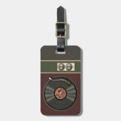 おもしろいなレトロのレコード ラゲッジタグ (正面縦)