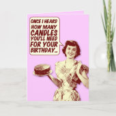 おもしろいなレトロの主婦のバースデー・カード カード (正面)