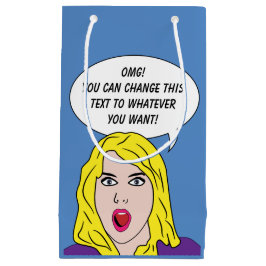 おもしろいなレトロの女性のカスタムのギフトバッグ スモールペーパーバッグ