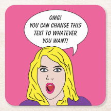 おもしろいなレトロの女性のカスタムのコースター