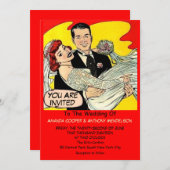 おもしろいなレトロの漫画 招待状 (正面/裏面)