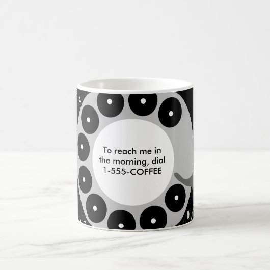 おもしろいなレトロの電話コーヒー・マグ コーヒーマグカップ (中央)