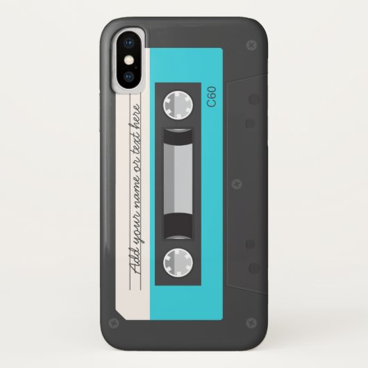 おもしろいなレトロの音楽カセットテープ Case-Mate iPhoneケース (裏面)