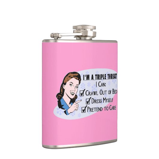 おもしろいなレトロの50年代の皮肉な女性: 三重の脅威 フラスク (右)