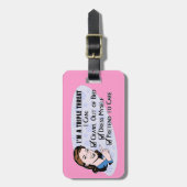 おもしろいなレトロの50年代の皮肉な女性: 三重の脅威 ラゲッジタグ (正面縦)