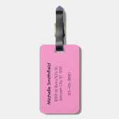 おもしろいなレトロの50年代の皮肉な女性: 三重の脅威 ラゲッジタグ (裏面縦)