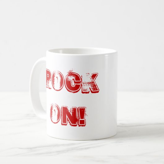 おもしろいなレトロペットロック・コンサートの70年代の石! コーヒーマグカップ (正面左)