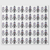 おもしろいなロボット新郎新婦の結婚式 ラッピングペーパー (フラット)