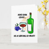 おもしろいなワインのユーモアの発言 カード (黄色い花)