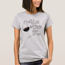 おもしろいなワインのTシャツ-友人およびワイン