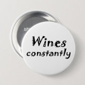 おもしろいなワインのvinoの冗談はギフトのノベルティボタンを引用します 缶バッジ (正面&裏面)