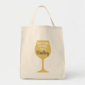 おもしろいなワインはリースリングのために起こります トートバッグ (正面)