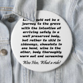 おもしろいなワインは冗談ボタンのギフトのユーモアのギフトを引用します 缶バッジ (インサイチュ)