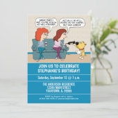 おもしろいなワインサービング犬の誕生会 招待状 (スタンド正面)