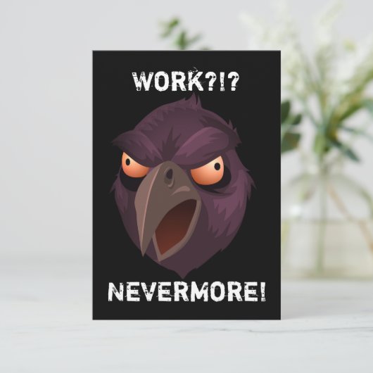 おもしろいなワタリガラスの退職 招待状 (スタンド正面)