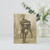 おもしろいなヴィンテージのビクトリアンなサーカスの芸人 ポストカード (スタンド正面)