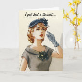 おもしろいなヴィンテージのファッションの挨拶状 カード (黄色い花)