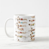 おもしろいなヴィンテージのフランスのな水泳の学校 コーヒーマグカップ (左)