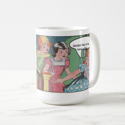 おもしろいなヴィンテージのレトロの漫画の漫画 コーヒーマグカップ (正面右)