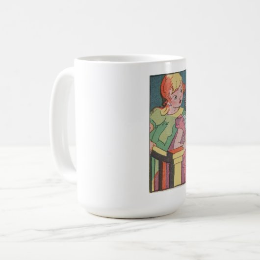 おもしろいなヴィンテージのレトロの漫画の漫画 コーヒーマグカップ (正面左)