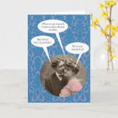 おもしろいなヴィンテージの婚約カード カード (黄色い花)