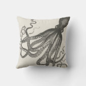 おもしろいなヴィンテージの手描きのタコ クッション (裏面)