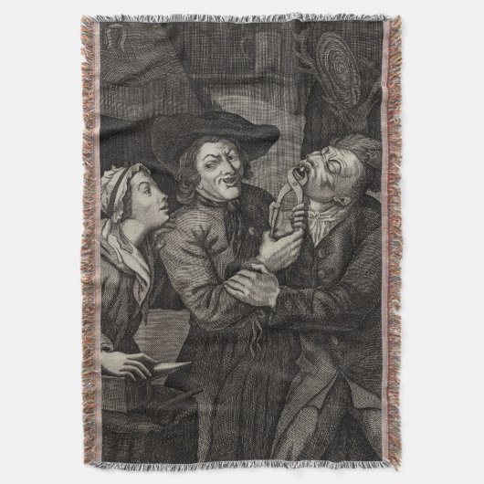 おもしろいなヴィンテージの歯科の歯科ユーモア スローブランケット (正面縦)