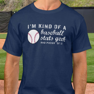 おもしろいなヴィンテージの野球Statsのギークの野球ファン Tシャツ