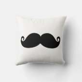 おもしろいなヴィンテージの黒の髭 クッション (裏面)