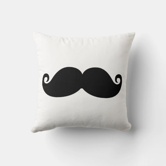 おもしろいなヴィンテージの黒の髭 クッション (裏面)