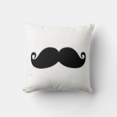 おもしろいなヴィンテージの黒の髭 クッション (正面)