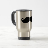 おもしろいなヴィンテージの黒の髭 トラベルマグ (正面左)