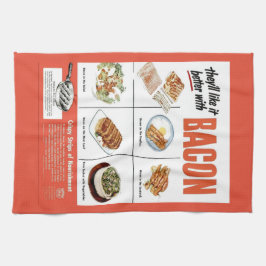 おもしろいなヴィンテージの"ベーコン"広告とよりよい キッチンタオル