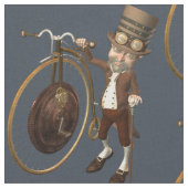 おもしろいなヴィンテージのSteampunkのペニーのFarthing ファブリック (クローズアップ)