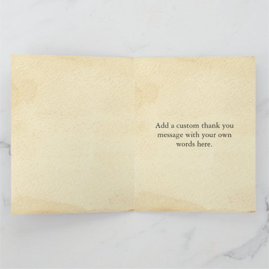 おもしろいなヴィンテージ手巨人は感謝していしています サンキューカード (内部)