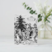 おもしろいなヴィンテージ猫のクリスマス シーズンポストカード (スタンド正面)