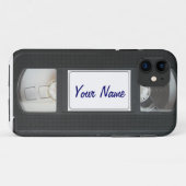 おもしろいなヴィンテージ80sレトロVHSのカセットテープのiPhone Case-Mate iPhoneケース (裏面(横))
