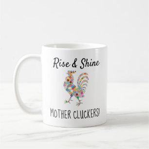おもしろいな上昇及び輝やきの母Cluckersのコーヒー・マグ コーヒーマグカップ