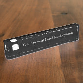 おもしろいな不動産のオフィス デスクネームプレート (側面)