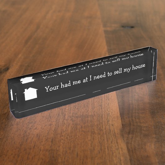 おもしろいな不動産のオフィス デスクネームプレート (側面)