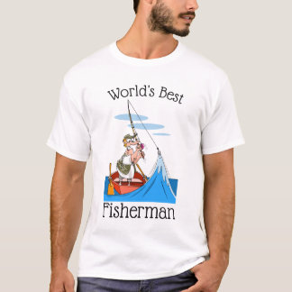 おもしろいな世界で最も最高のな漁師の漫画 Tシャツ
