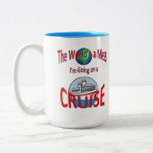 おもしろいな世界は混乱巡航行きます ツートーンマグカップ (左)