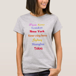 おもしろいな世界都市および私の都市旅行 Tシャツ