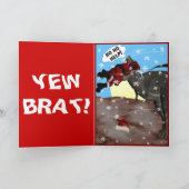 おもしろいな中間の姉妹または兄弟のクリスマスカード シーズンカード (内部)