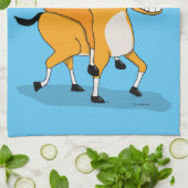 おもしろいな乗馬の馬 キッチンタオル (折り畳み)