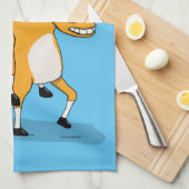 おもしろいな乗馬の馬 キッチンタオル (四つ折り)