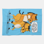 おもしろいな乗馬の馬 キッチンタオル (横)