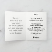 おもしろいな予算の休日カード シーズンカード (内部)