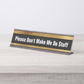 おもしろいな事務机のキュービクルのユーモアの学校の家 デスクネームプレート (正面)