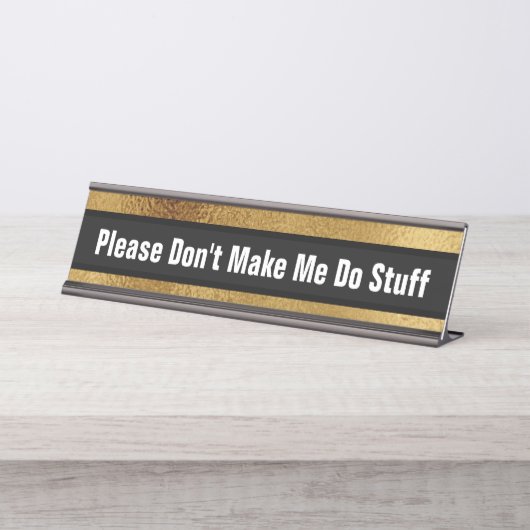 おもしろいな事務机のキュービクルのユーモアの学校の家 デスクネームプレート (正面)